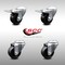 Service Caster 3 Inch SS Soft Rubber Swivel Bolt Hole Caster Set with 2 Total Lock Brake SCC SCC-SSBHTTL20S314-SRS-2-S-2 - alternate 1
